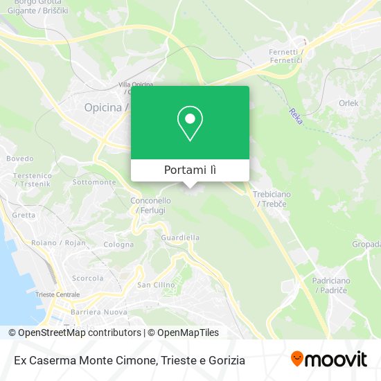 Mappa Ex Caserma Monte Cimone