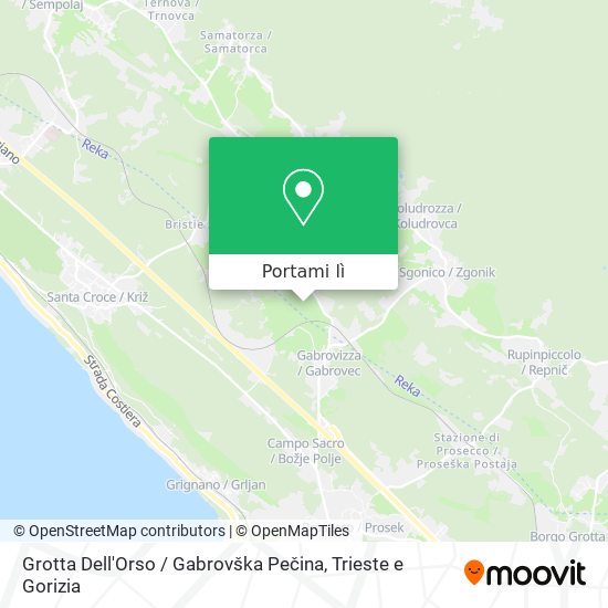 Mappa Grotta Dell'Orso / Gabrovška Pečina