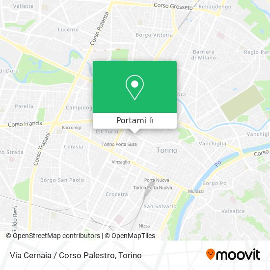 Mappa Via Cernaia / Corso Palestro