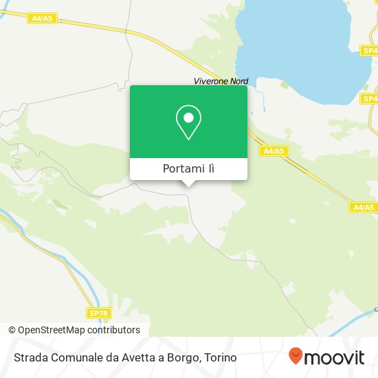 Mappa Strada Comunale da Avetta a Borgo