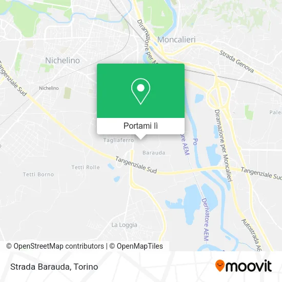 Mappa Strada Barauda