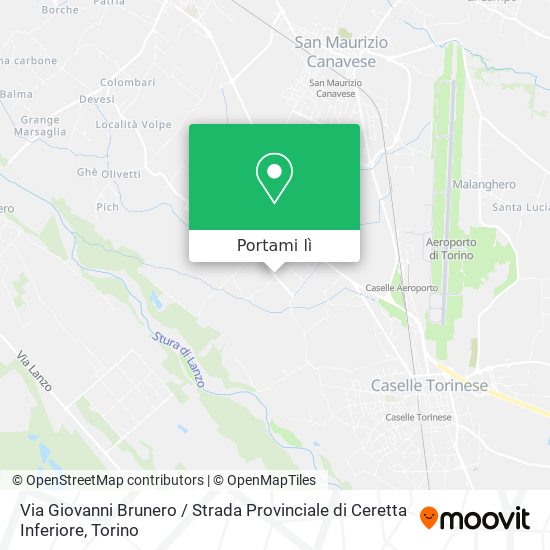 Mappa Via Giovanni Brunero / Strada Provinciale di Ceretta Inferiore