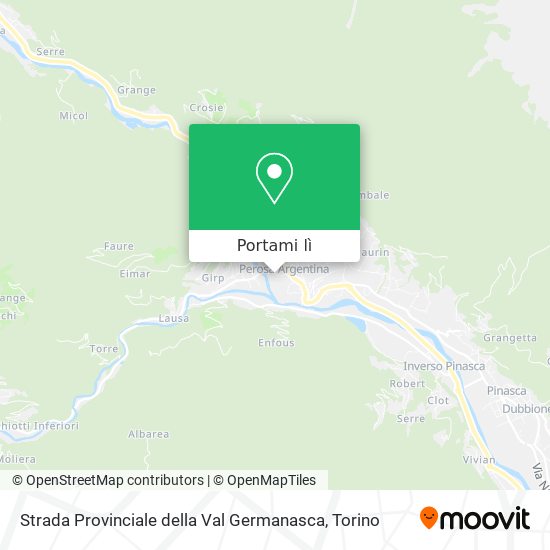 Mappa Strada Provinciale della Val Germanasca