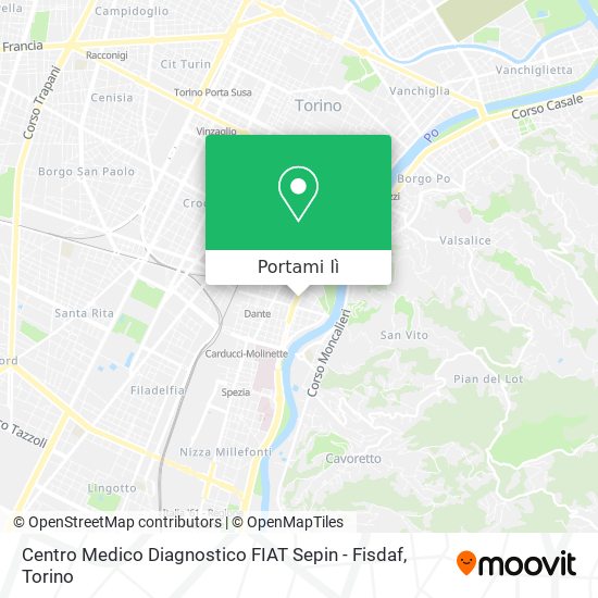 Mappa Centro Medico Diagnostico FIAT Sepin - Fisdaf