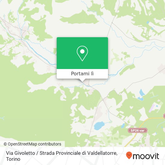 Mappa Via Givoletto / Strada Provinciale di Valdellatorre