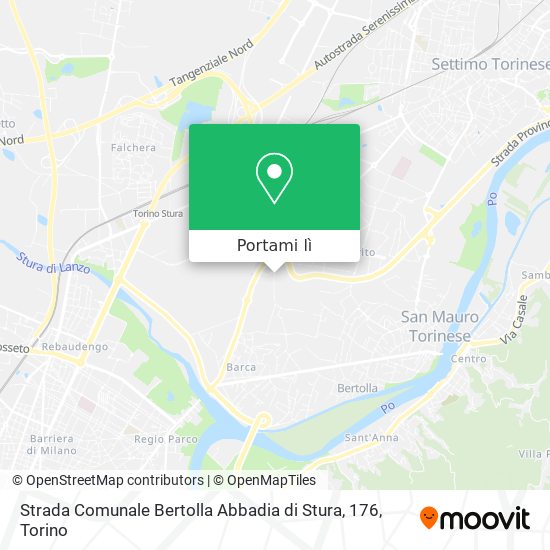 Mappa Strada Comunale Bertolla Abbadia di Stura, 176