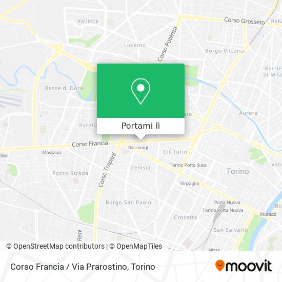 Mappa Corso Francia / Via Prarostino