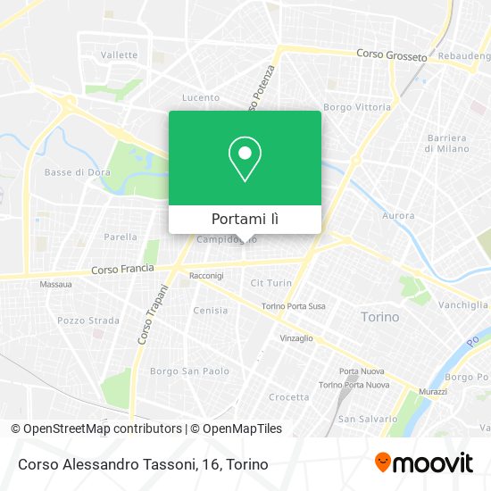 Mappa Corso Alessandro Tassoni, 16