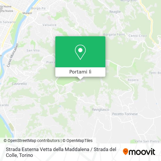 Mappa Strada Esterna Vetta della Maddalena / Strada del Colle