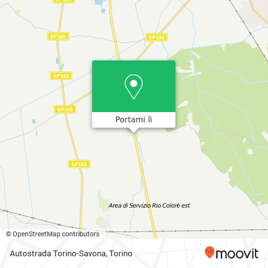 Mappa Autostrada Torino-Savona