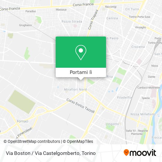 Mappa Via Boston / Via Castelgomberto