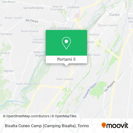 Mappa Bisalta Cuneo Camp (Camping Bisalta)