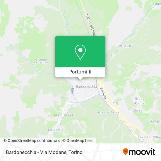 Mappa Bardonecchia - Via Modane