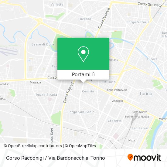 Mappa Corso Racconigi / Via Bardonecchia