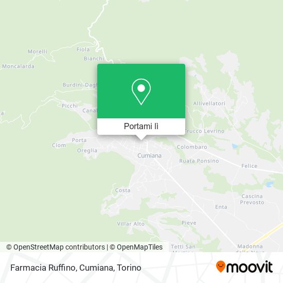 Mappa Farmacia Ruffino, Cumiana