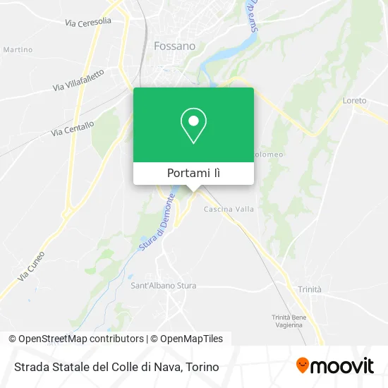 Mappa Strada Statale del Colle di Nava