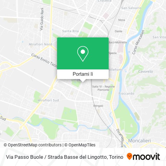 Mappa Via Passo Buole / Strada Basse del Lingotto