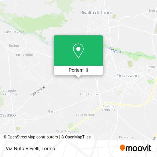 Mappa Via Nuto Revelli