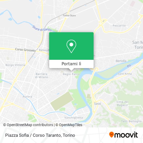 Mappa Piazza Sofia / Corso Taranto
