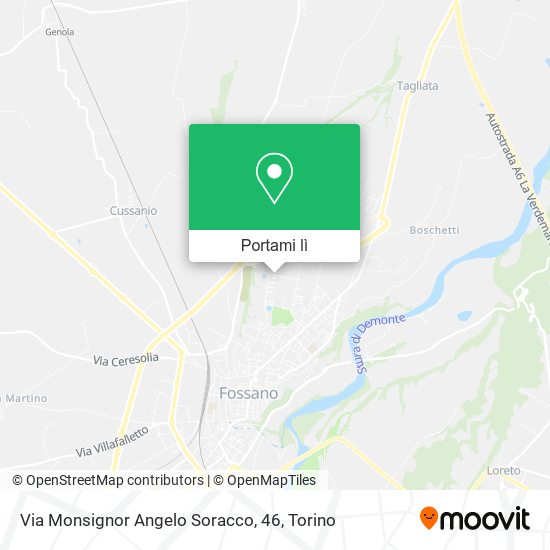 Mappa Via Monsignor Angelo Soracco, 46
