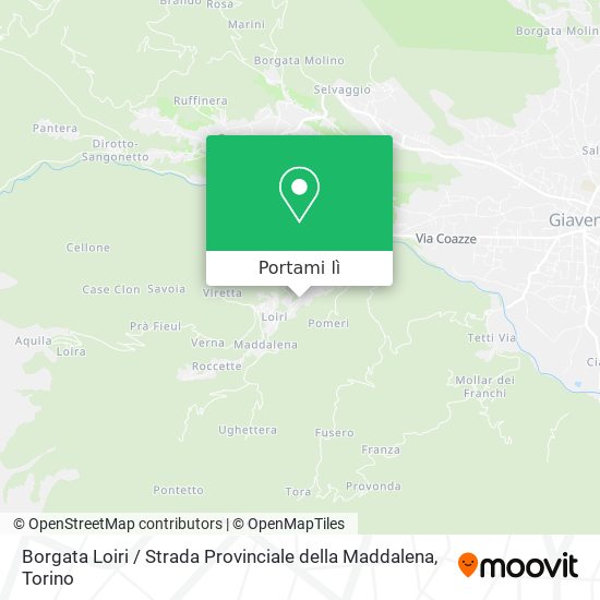 Mappa Borgata Loiri / Strada Provinciale della Maddalena
