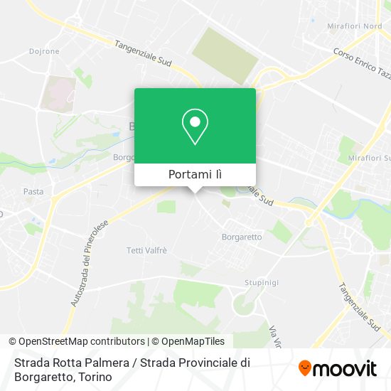 Mappa Strada Rotta Palmera / Strada Provinciale di Borgaretto