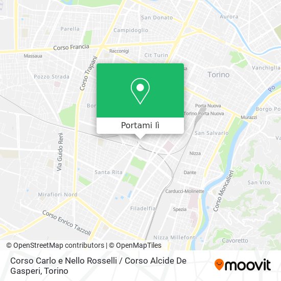 Mappa Corso Carlo e Nello Rosselli / Corso Alcide De Gasperi
