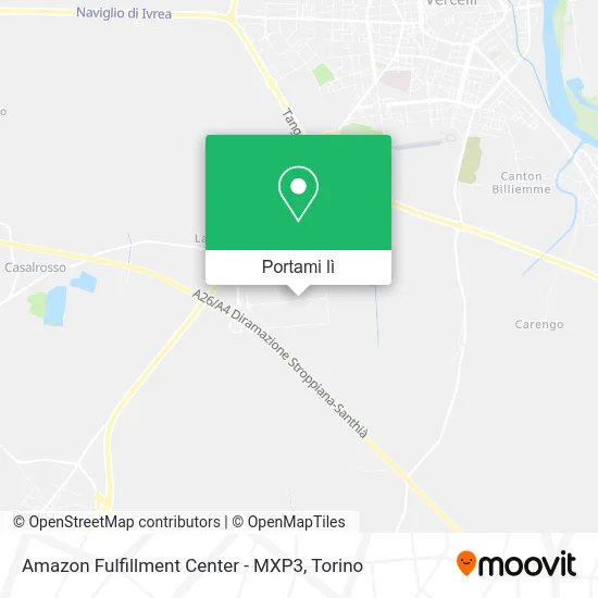 Mappa Amazon Fulfillment Center - MXP3