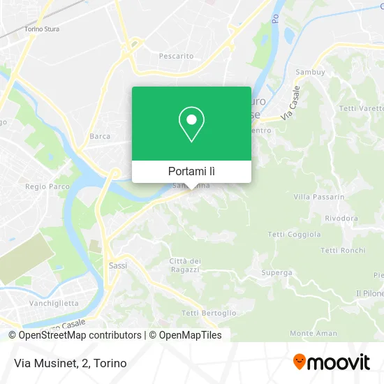 Mappa Via Musinet, 2