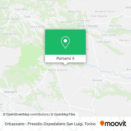 Mappa Orbassano - Presidio Ospedaliero San Luigi