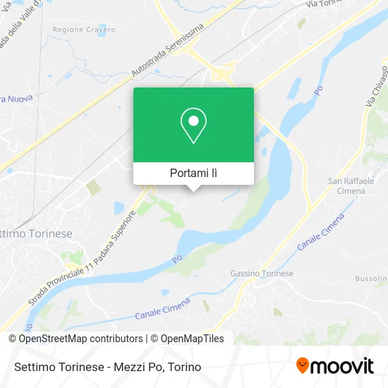 Mappa Settimo Torinese - Mezzi Po