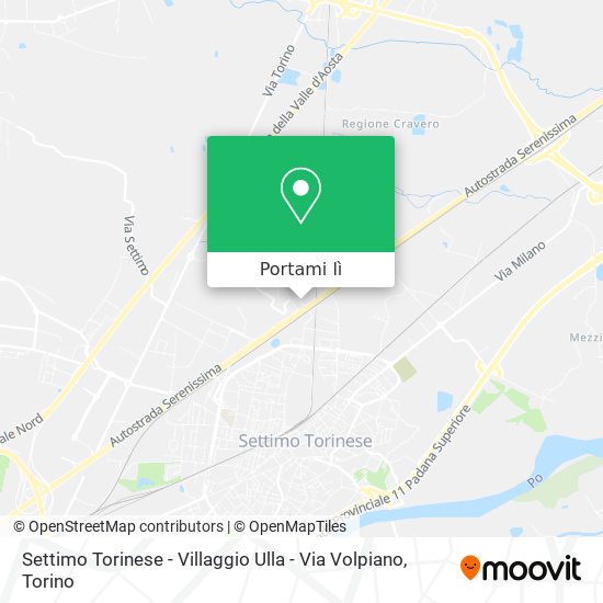 Mappa Settimo Torinese - Villaggio Ulla - Via Volpiano