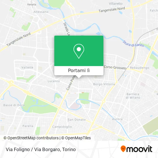 Mappa Via Foligno / Via Borgaro