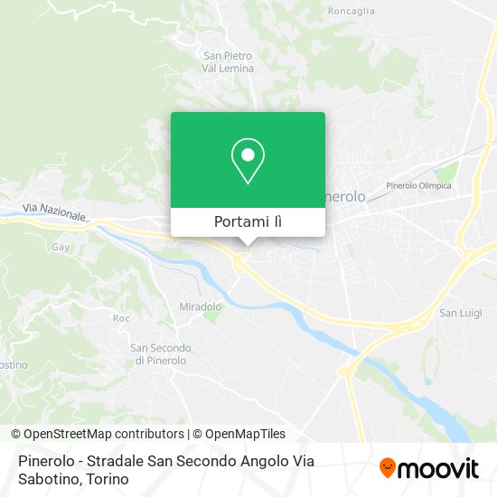 Mappa Pinerolo - Stradale San Secondo Angolo Via Sabotino
