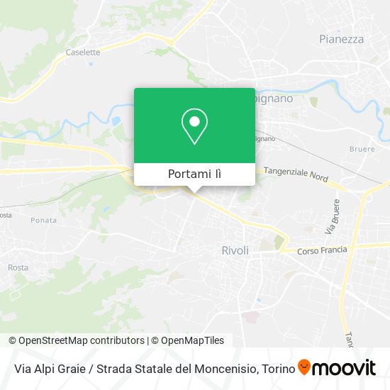 Mappa Via Alpi Graie / Strada Statale del Moncenisio
