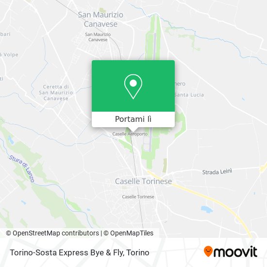 Mappa Torino-Sosta Express Bye & Fly