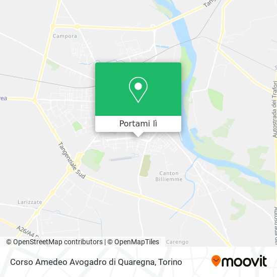 Mappa Corso Amedeo Avogadro di Quaregna