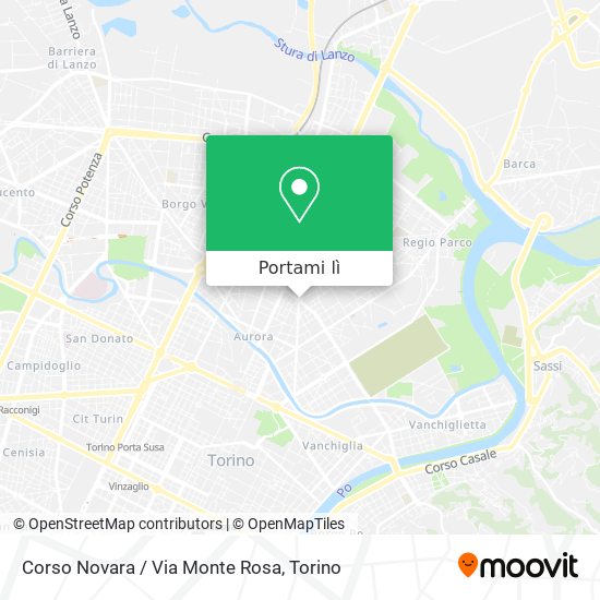 Mappa Corso Novara / Via Monte Rosa
