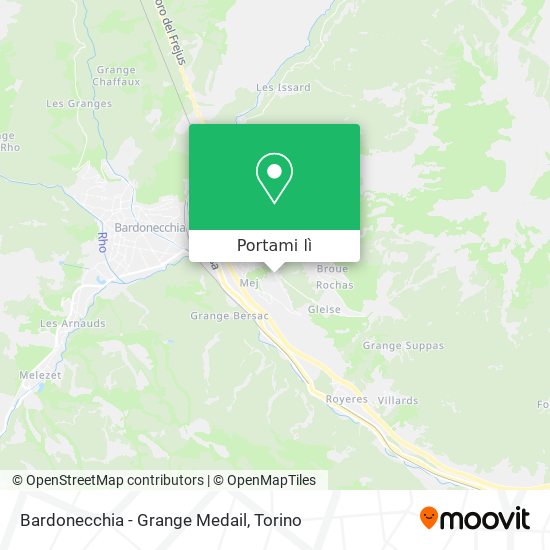 Mappa Bardonecchia - Grange Medail