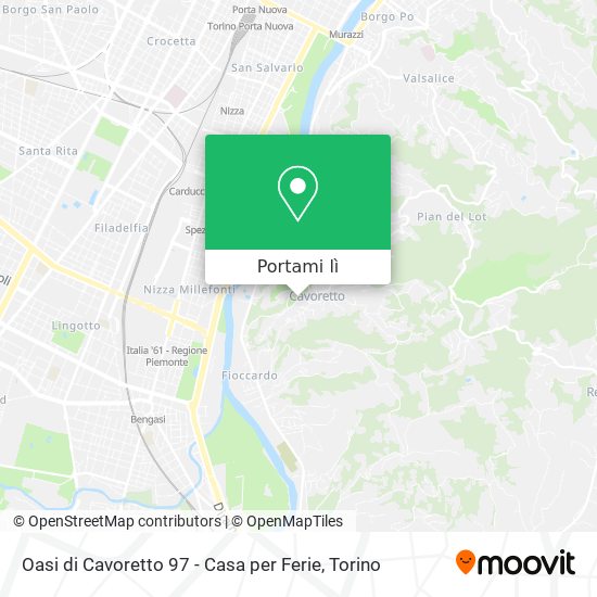 Mappa Oasi di Cavoretto 97 - Casa per Ferie