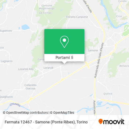 Mappa Fermata 12467 - Samone (Ponte Ribes)