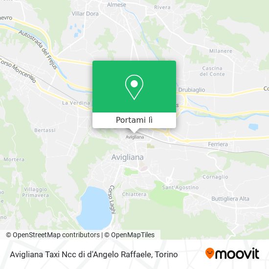Mappa Avigliana Taxi Ncc di d'Angelo Raffaele