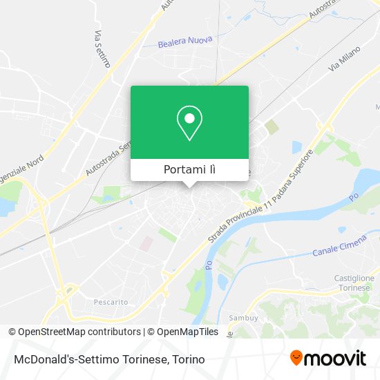 Mappa McDonald's-Settimo Torinese