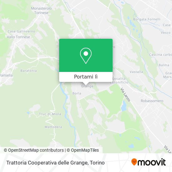 Mappa Trattoria Cooperativa delle Grange