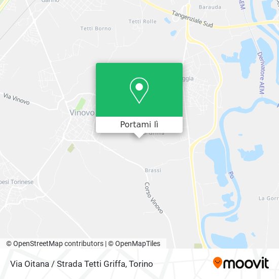Mappa Via Oitana / Strada Tetti Griffa
