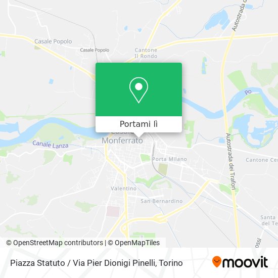 Mappa Piazza Statuto / Via Pier Dionigi Pinelli