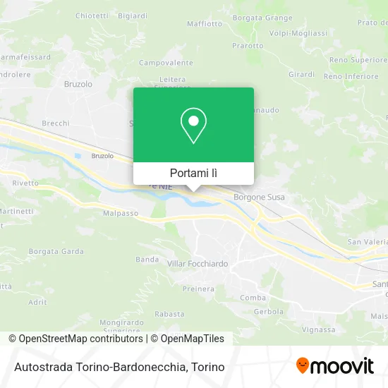 Mappa Autostrada Torino-Bardonecchia
