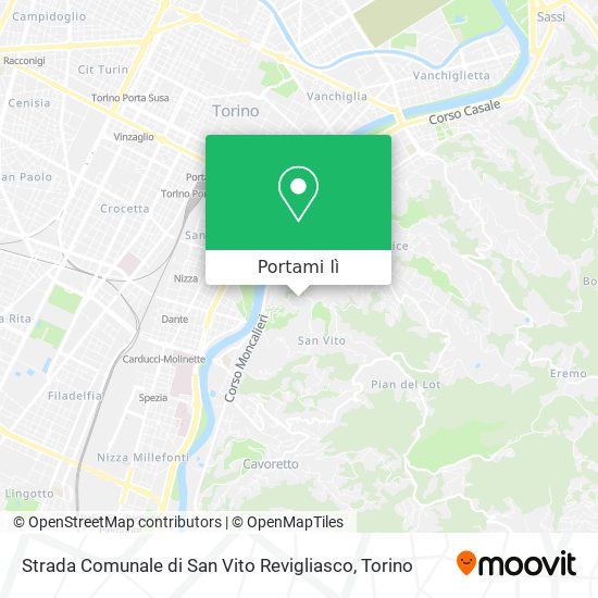 Mappa Strada Comunale di San Vito Revigliasco