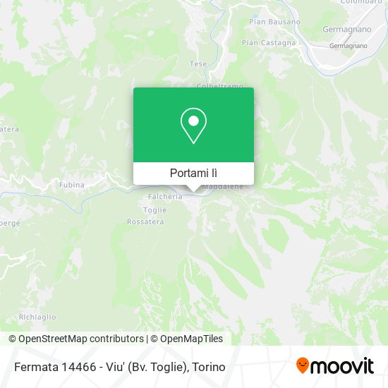 Mappa Fermata 14466 - Viu' (Bv. Toglie)