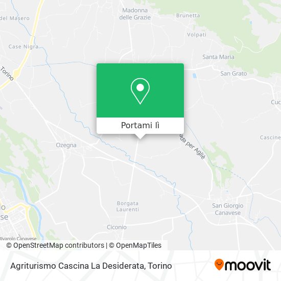 Mappa Agriturismo Cascina La Desiderata